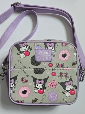 Loungefly Sanrio Kuromi Sweets Candy Crossbody Bag Collab EUC Halloween School